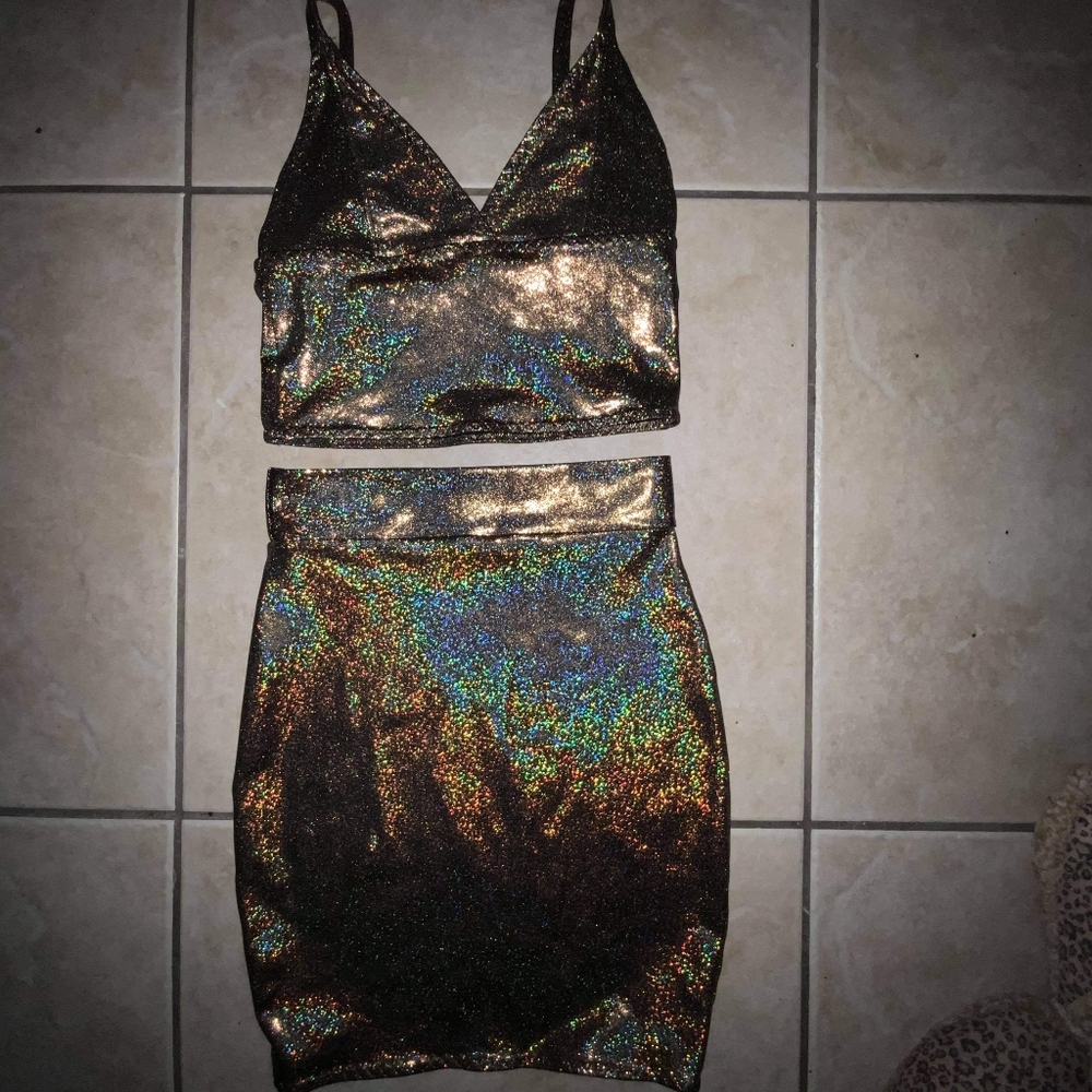 Custom Made 2 Piece XS Highrise Bodycon & Tank Set